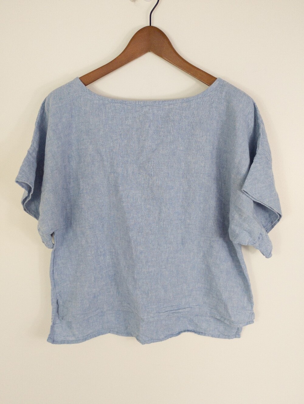 Harve Benard Linen Blend Boxy Top Size Medium